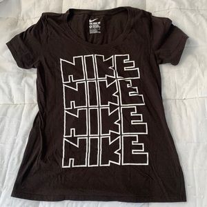 Nike dark brown logo tshirt worn/washed once